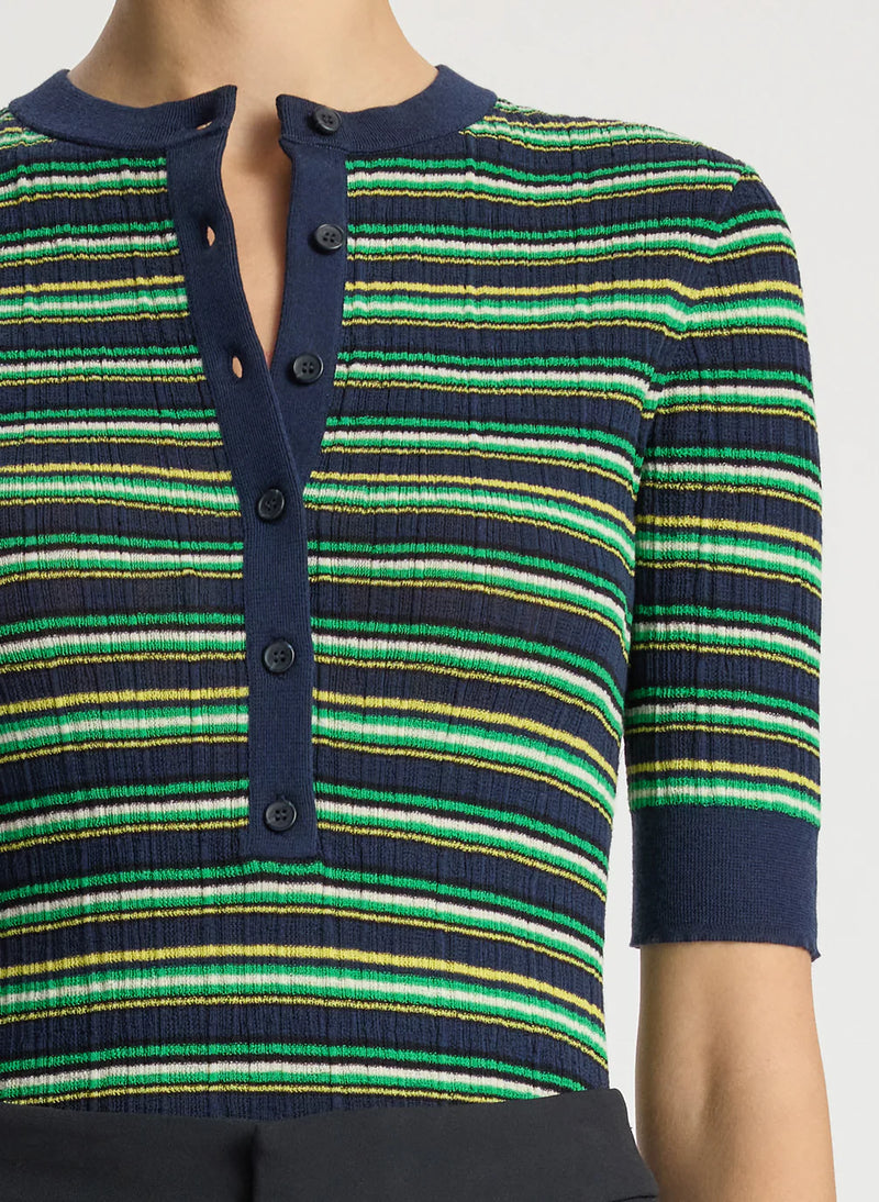 A.L.C - Fisher Top - Navy/Green Multi