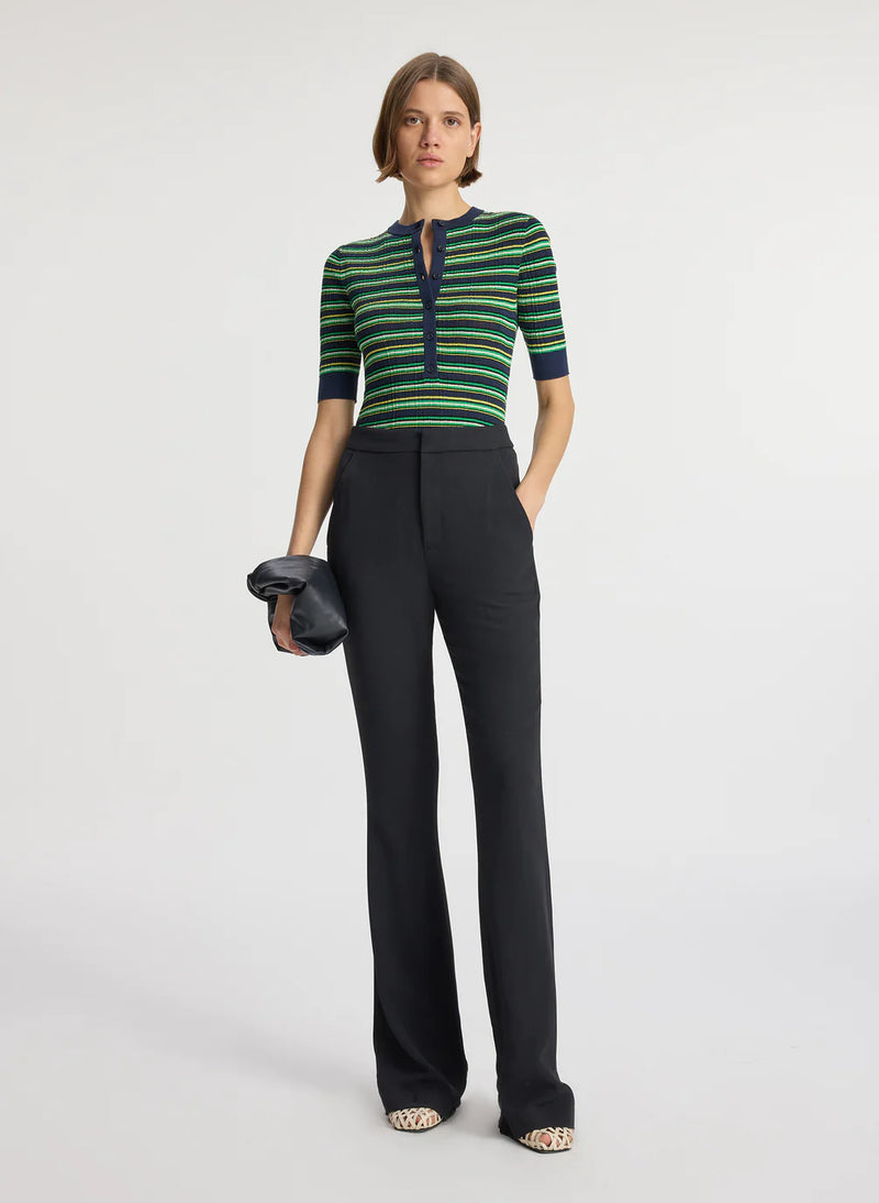 A.L.C - Fisher Top - Navy/Green Multi