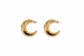 Ben-Amun - Thick Hoop Earrings - Gold Plated