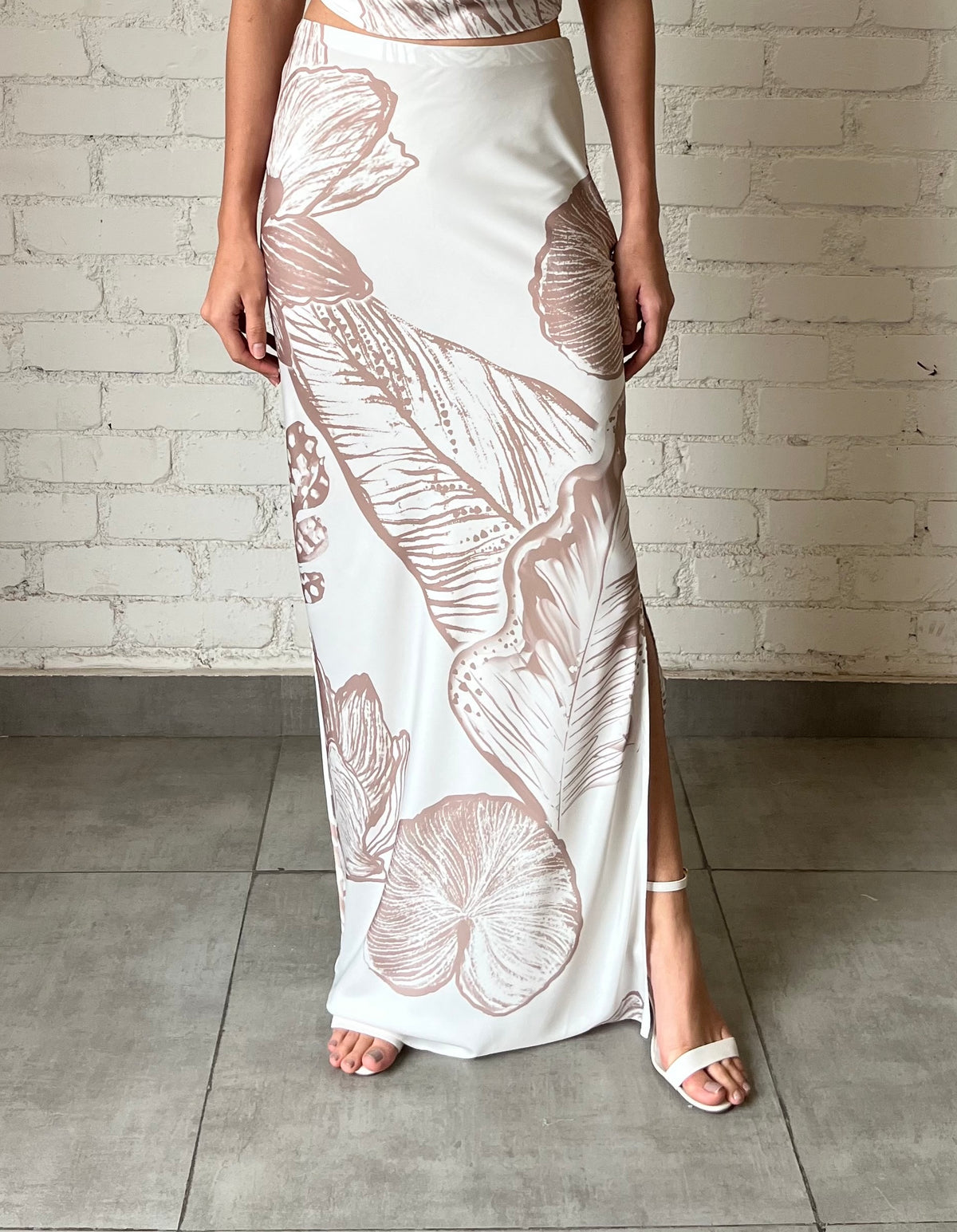 strapless open back dress Daisy Mesh Floral Dress- Dusty Purple M by LaMeera Moda main image 0