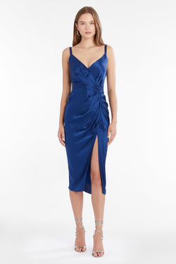 amanda uprichard blue silk dress Brand New Amanda Uprichard Lavender Blue 100% silk midi bias dress (M)
