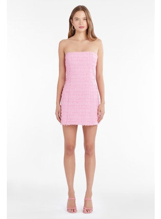 amanda uprichard dress pink Strapless Puzzle Mini while pocket flaps at the center front add a touch of practicality and flair.Perfect for any occasion Shop Pink Amanda Uprichard Online