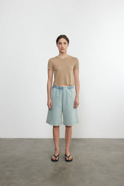 Enza Costa - Supima Cotton Cropped Top - Fatigue