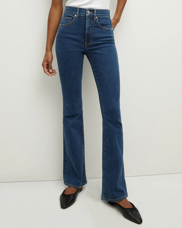 Veronica Beard - Beverly Loafer Length Skinny Flare Jean - Bright Blue