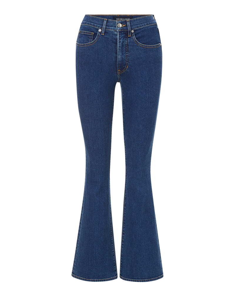 Veronica Beard - Beverly Loafer Length Skinny Flare Jean - Bright Blue