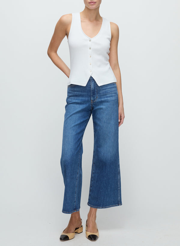 Veronica Beard - Taylor Cropped Wide Leg Jean - Serendipity