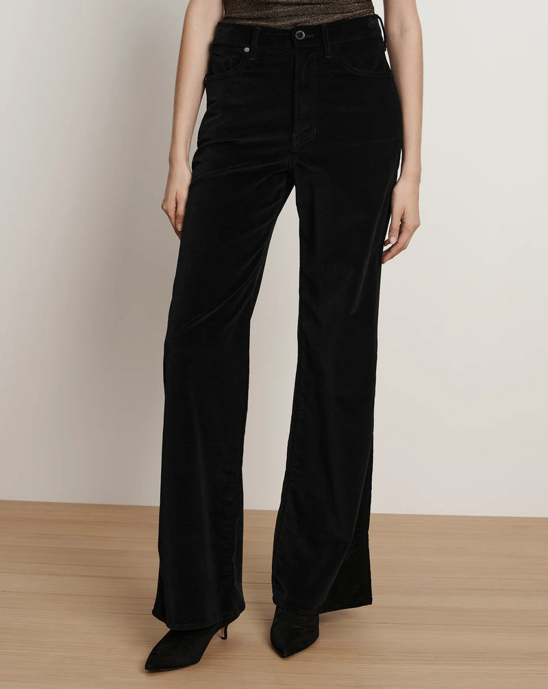 Veronica Beard - Taylor Velvet Wide-Leg Pant - Black