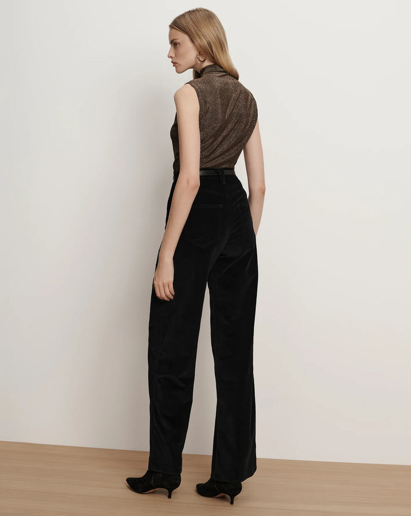 Veronica Beard - Taylor Velvet Wide-Leg Pant - Black