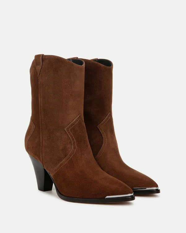 Veronica Beard - Cody Suede Western Bootie - Cedar