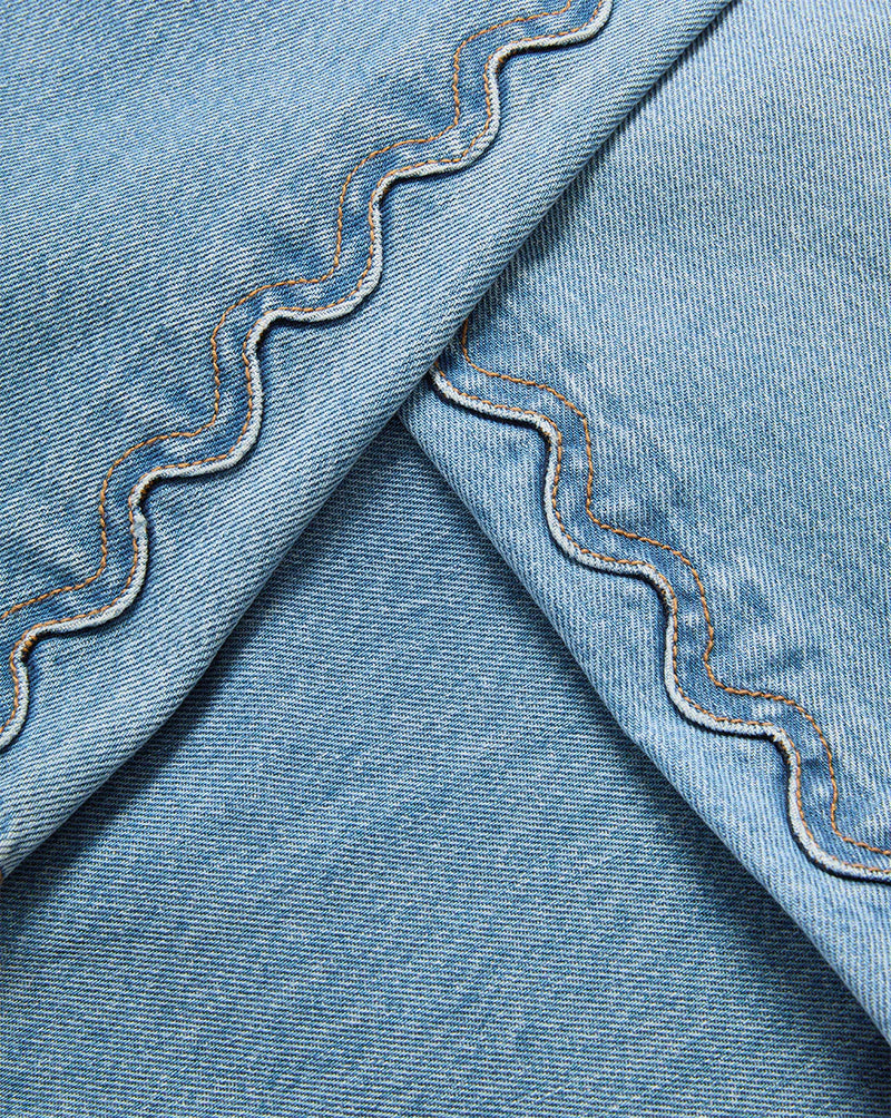 Veronica Beard - Taylor Scalloped Cropped Wide-Leg Jean - Nova