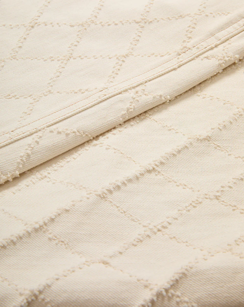 Veronica Beard - Taylor Diamond Printed Wide-Leg Jean - Ecru