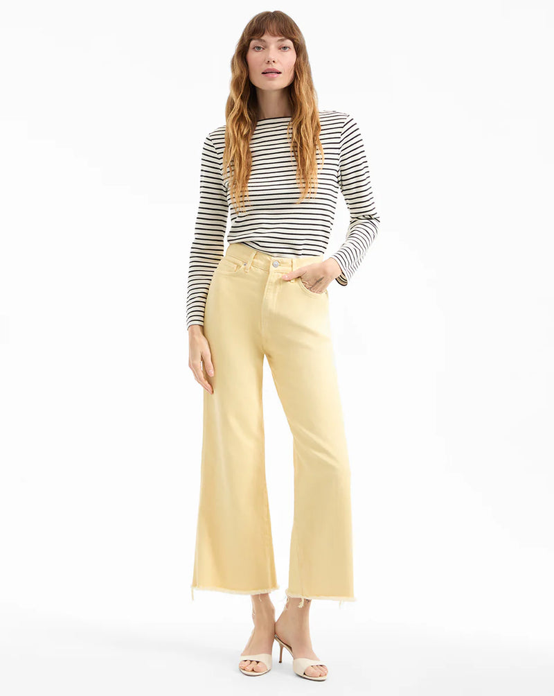 Veronica Beard - Taylor Cropped Wide-Leg Jean - Chamomile