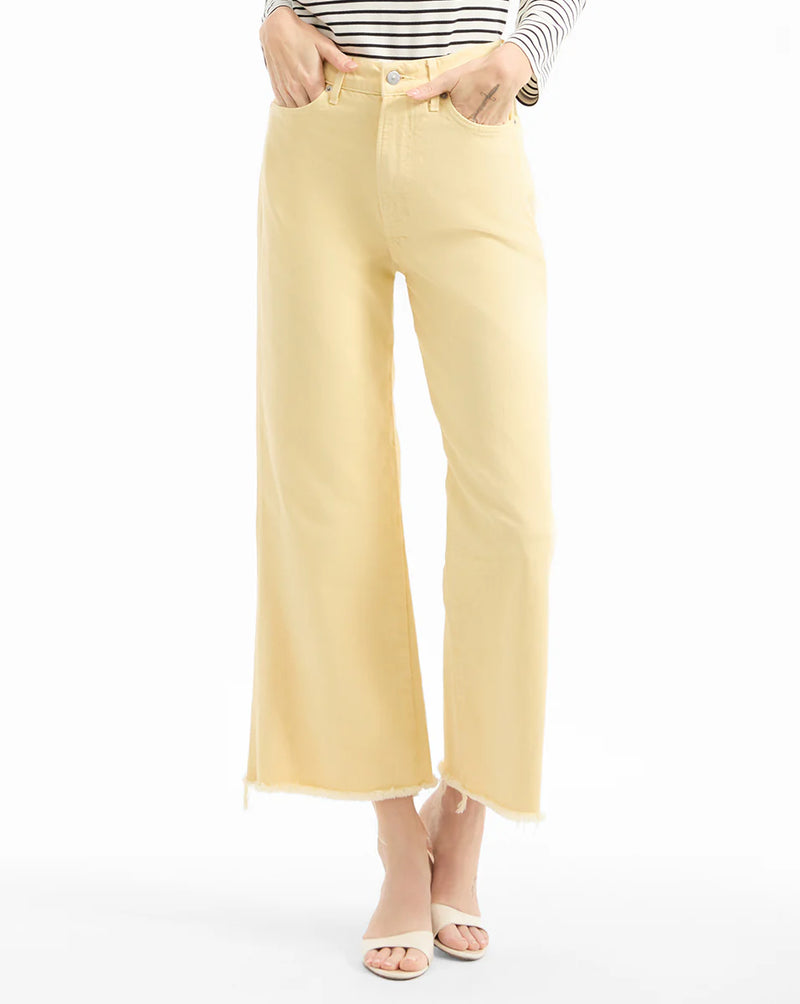Veronica Beard - Taylor Cropped Wide-Leg Jean - Chamomile