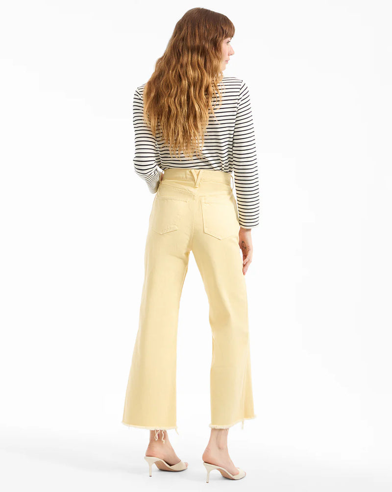 Veronica Beard - Taylor Cropped Wide-Leg Jean - Chamomile