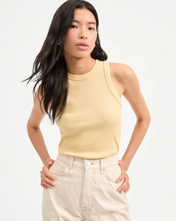 Veronica Beard - Jordyn Cropped Tank Top - Chamomile