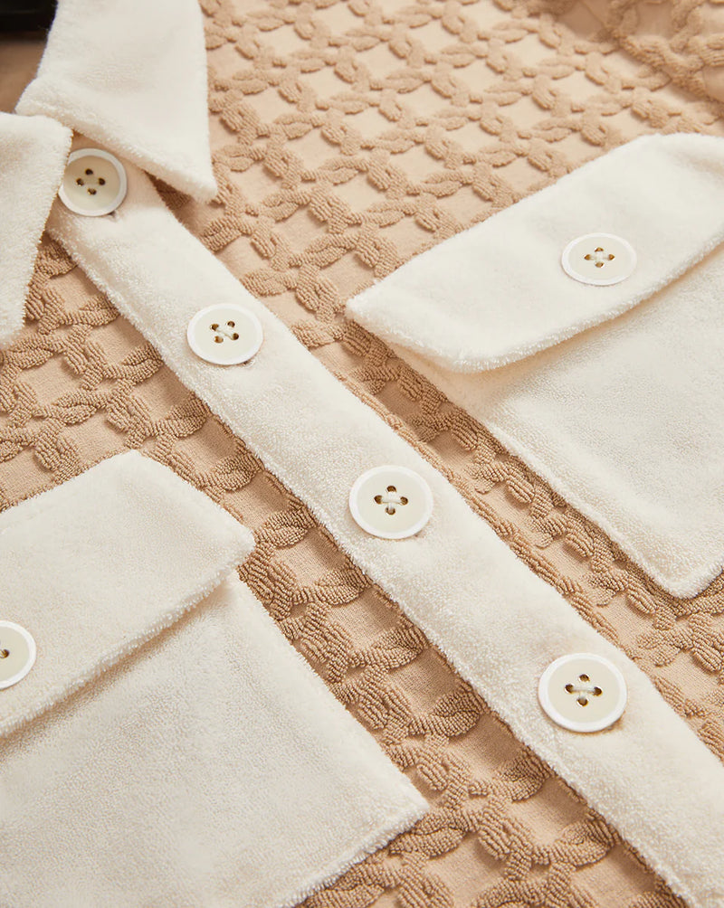 Veronica Beard - Zariah Cropped Cardigan - Stone Khaki