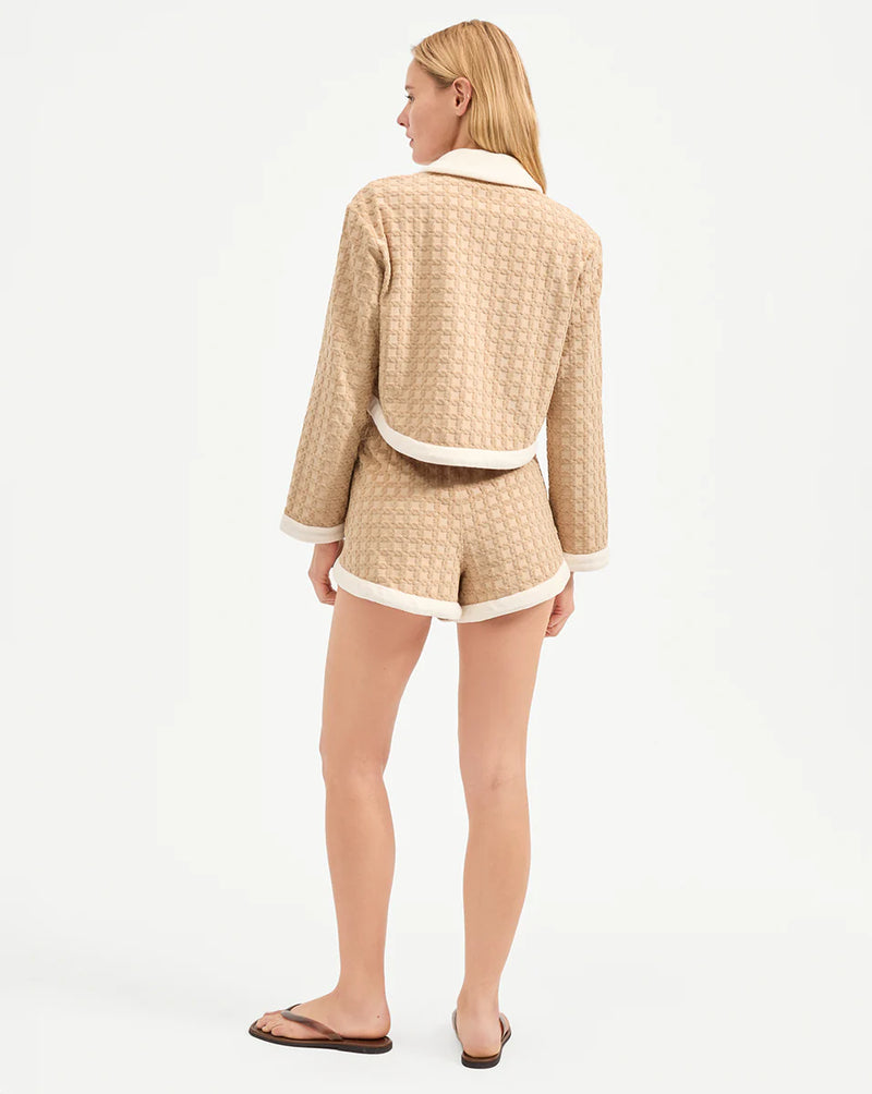 Veronica Beard - Zariah Cropped Cardigan - Stone Khaki