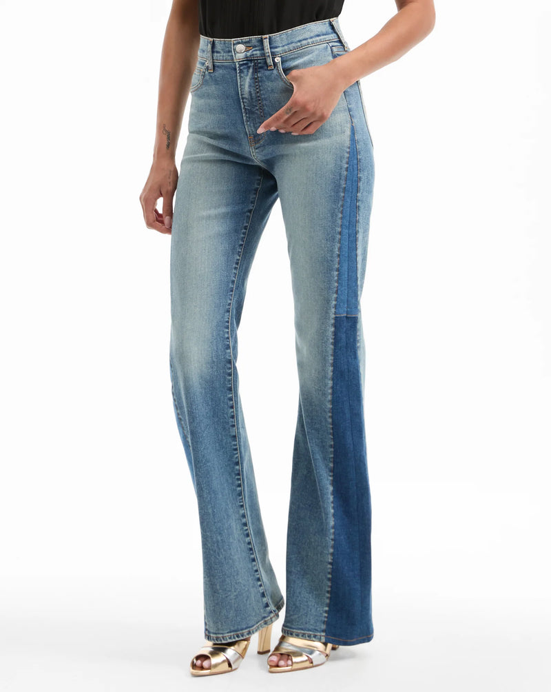 Veronica Beard - Beverly Skinny-Flare Jean - Ripple Dust