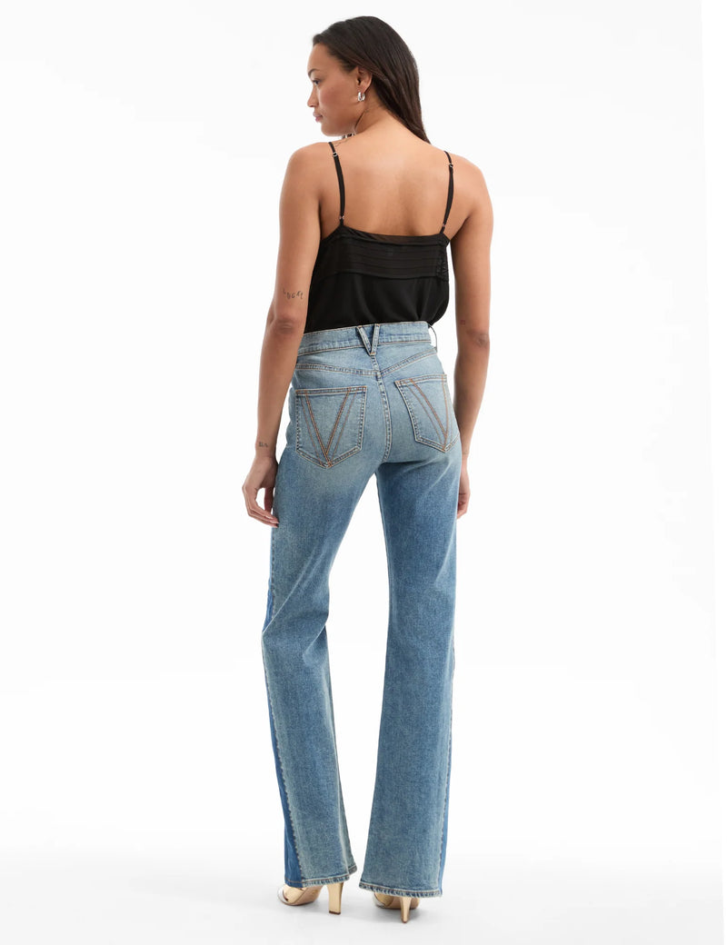 Veronica Beard - Beverly Skinny-Flare Jean - Ripple Dust