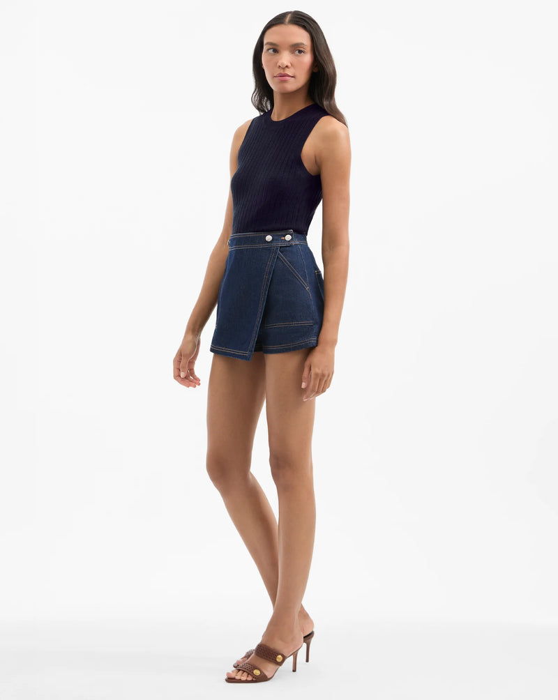 Veronica Beard - Winslet Denim Skort - Indigo Rinse