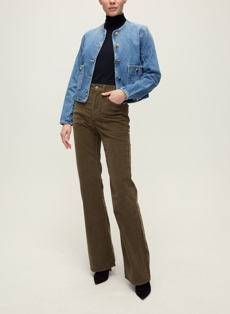 Veronica Beard - Crosbie High Rise Wide-Leg Jean - Cypress