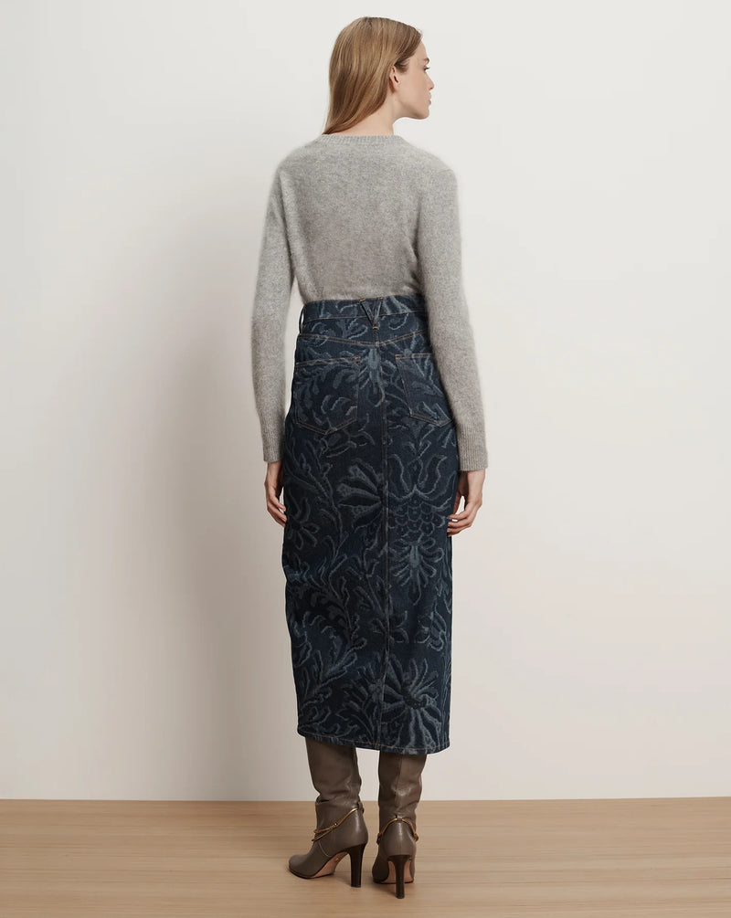 Veronica Beard - Devorah Denim Maxi Skirt - Indigo Damask