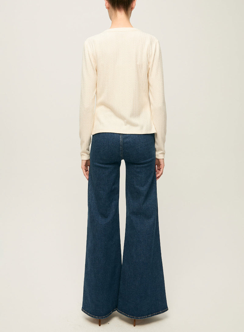Veronica Beard - Lira Pointelle Cardigan - Ecru