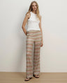 Veronica Beard - Fatima Crochet Wide-Leg Pant - Deep Ochre/Dove White Multi