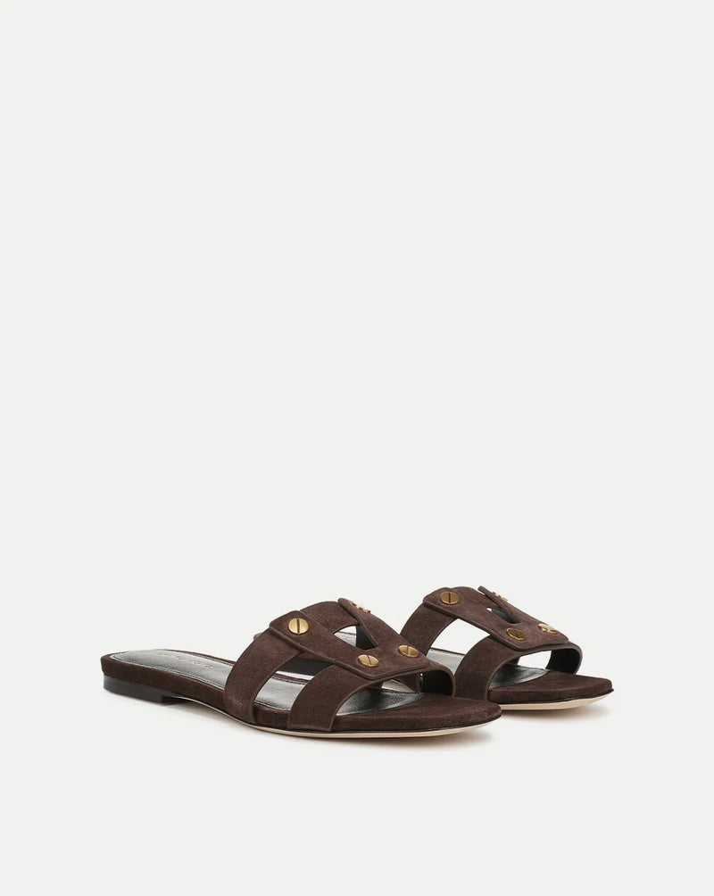 Veronica Beard - Via Slide Suede Sandal - Espresso