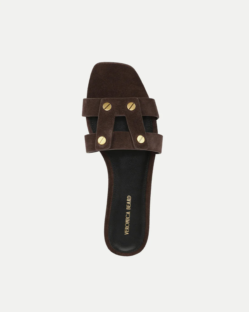 Veronica Beard - Via Slide Suede Sandal - Espresso