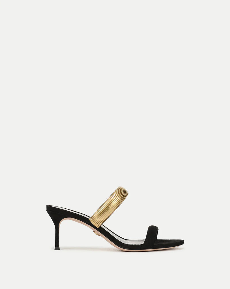 Veronica Beard - Tobin Gold Band Sandal - Black