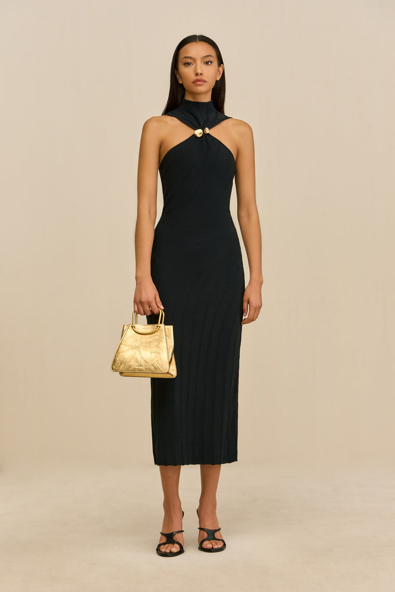 cult gaia midi dress - Jessica Cult Gaia first found Color:Bitter Chocolate atf-kg-05.15.25 Cream Ribbed Long Sleeve