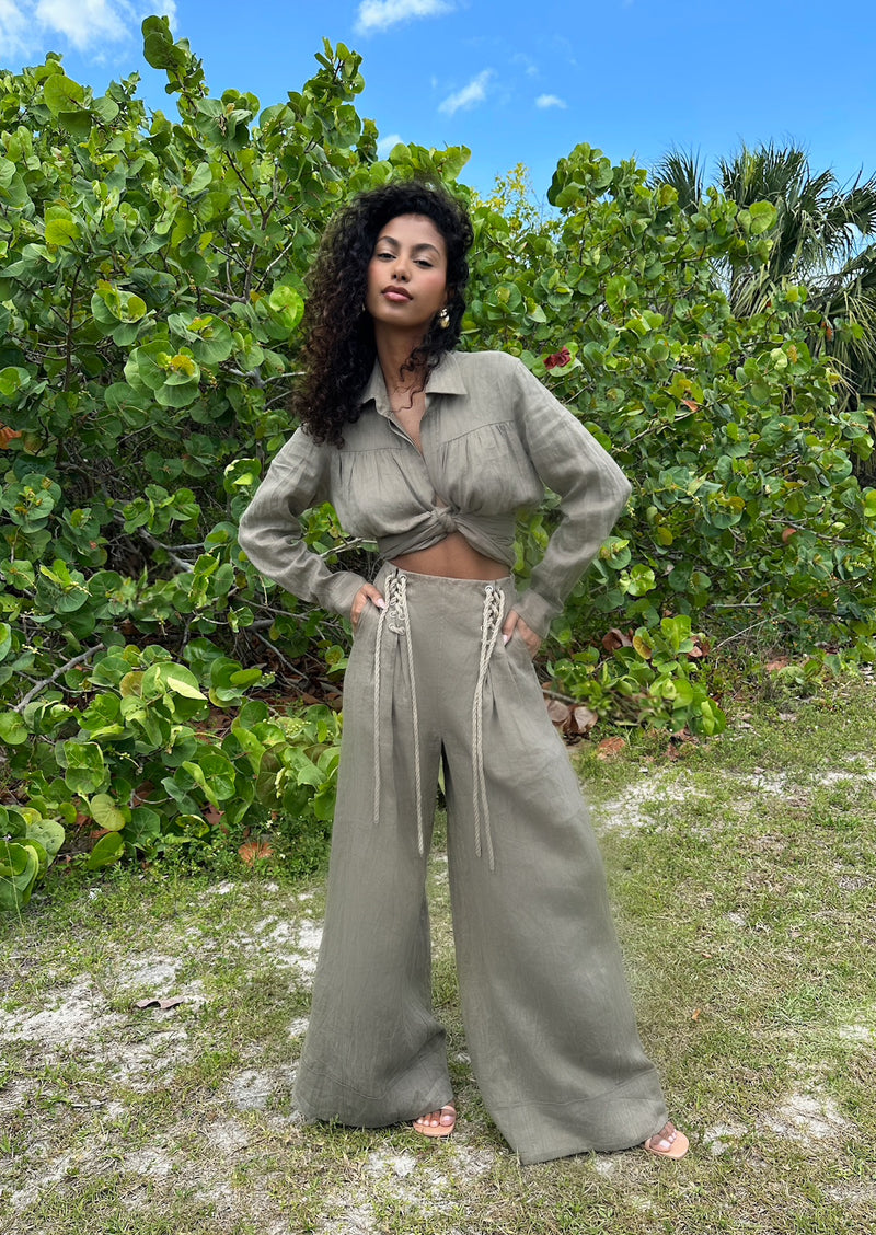 Jessie X JBQ  - PachaMama Pant - Vineyard Green