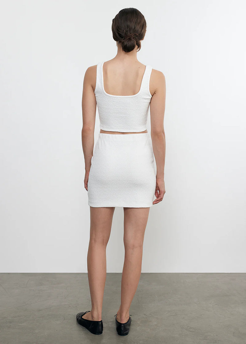 Enza Costa - Jacquard Bandeau Princess Cut Top - Off White