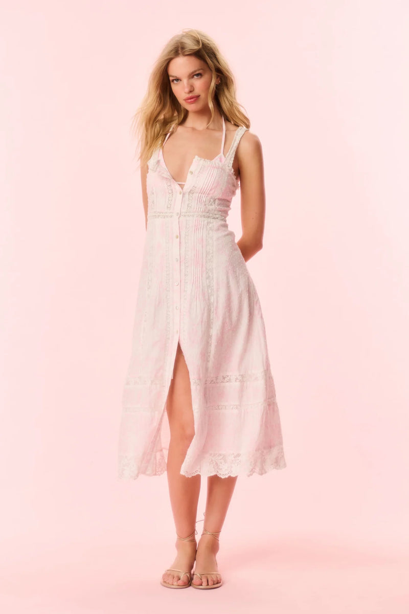 Loveshackfancy - Judalon Cotton Midi Dress - Powder Pink