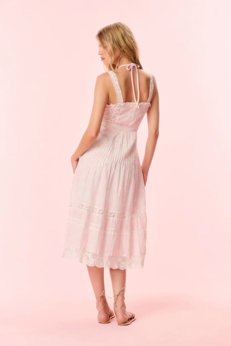 Loveshackfancy - Judalon Cotton Midi Dress - Powder Pink