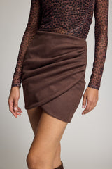 SHYANN VEGAN SUEDE MINI SKIRT