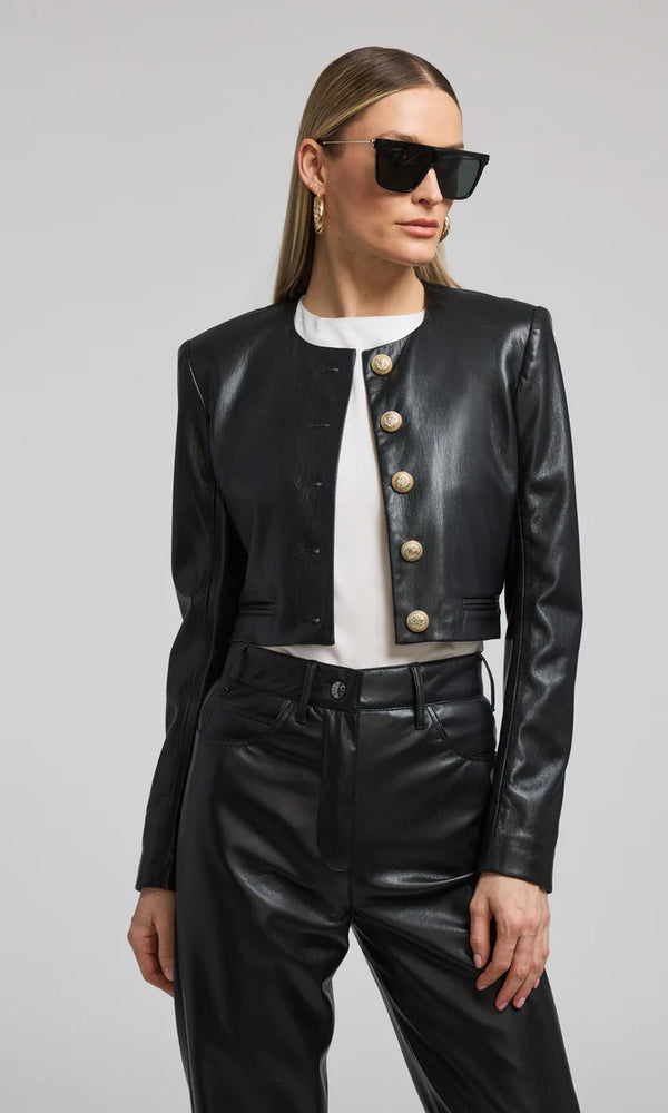 Generation love - Marko Vegan Leather Blazer - Black