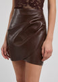 SHYANN VEGAN LEATHER MINI SKIRT
