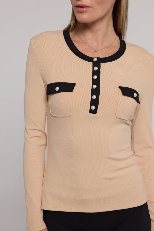 Generation love - Felicity Top - Beige/Black