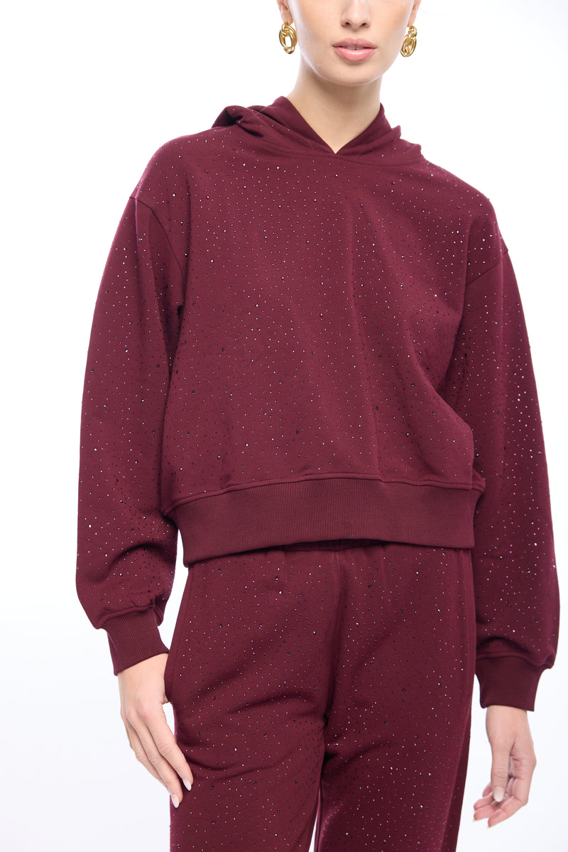 RENAE COMPACT CRYSTAL HOODIE