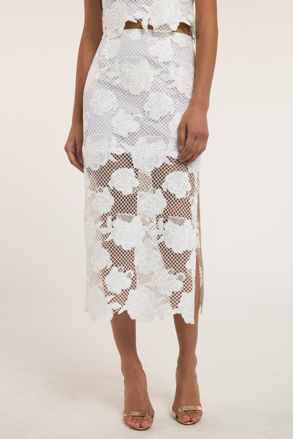 RAVE FLOWER MESH SKIRT