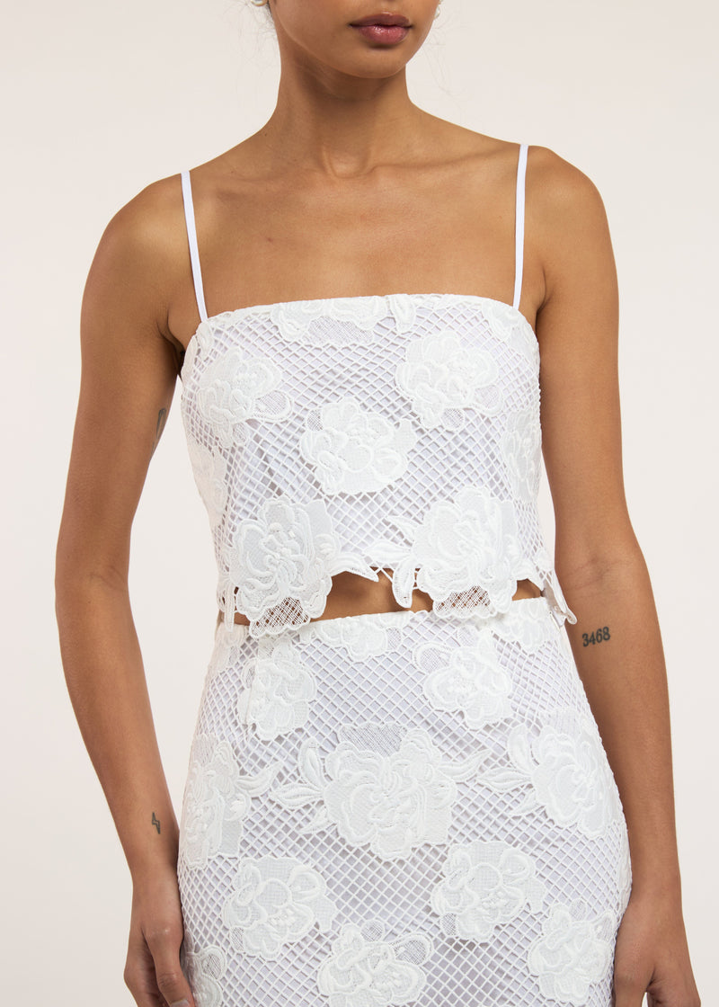 NORMA FLOWER MESH CAMI