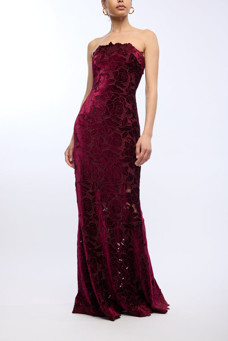TAMARA VELVET LACE DRESS