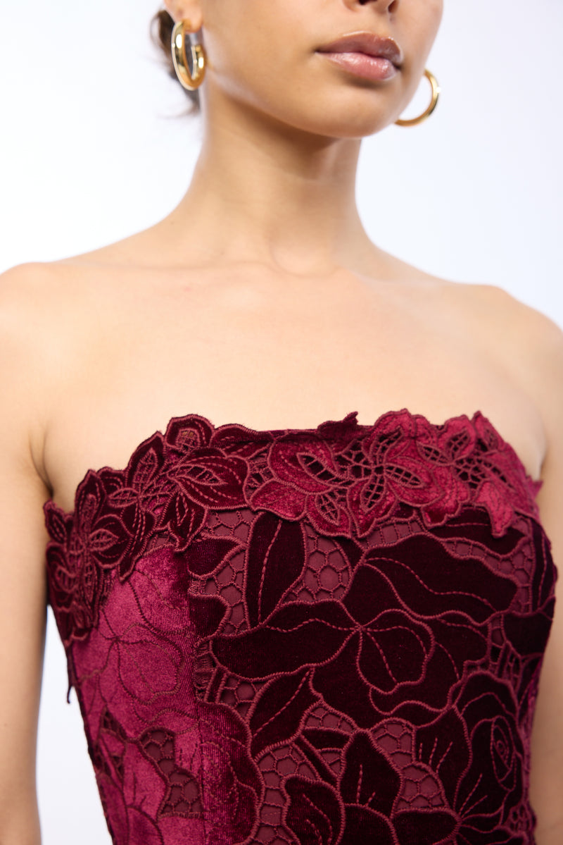 TAMARA VELVET LACE DRESS