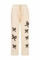 Loveshackfancy - Elma Lace Bow Sweatpants - Cream