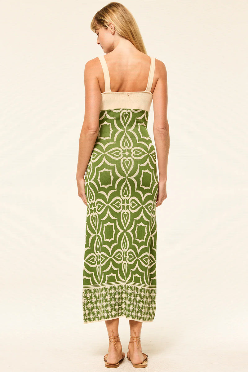 Misa - Kalil Dress - Green Mosaic
