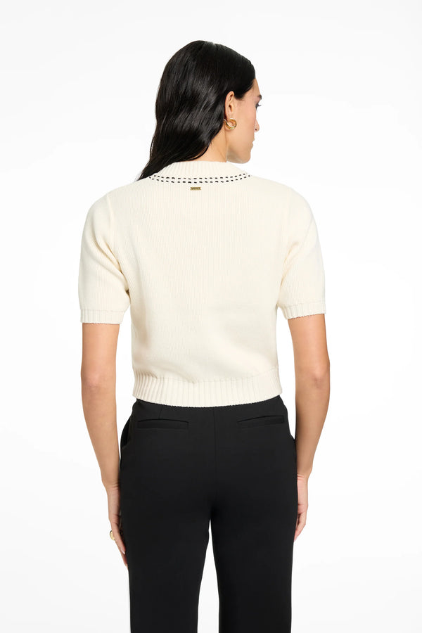Toccin - Kelly Short-Sleeve Pocket Tee - Ivory/Jet