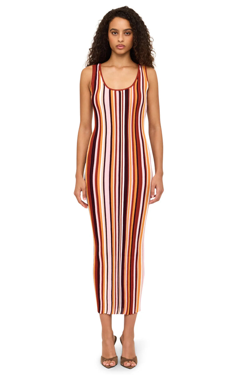 Ronny Kobo Kerry Knit Dress in Rust,Pink