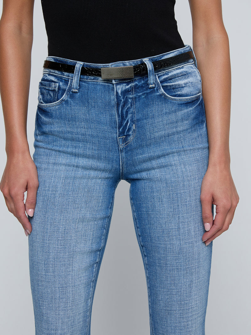 ELYSE TEXTURE LEATR BELT